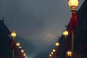 《铜雀巷口》画面：窄巷两侧晾晒的衣物与斑驳砖墙